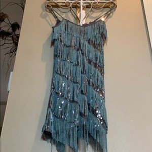 Gorgeous with tags sequin and fringe dress
